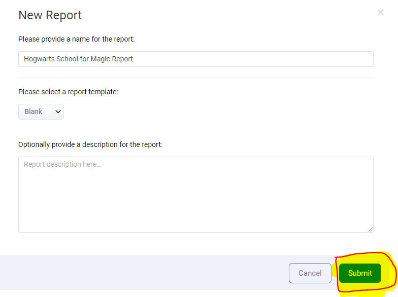 Update the fields and Submit.png Update the fields and Submit