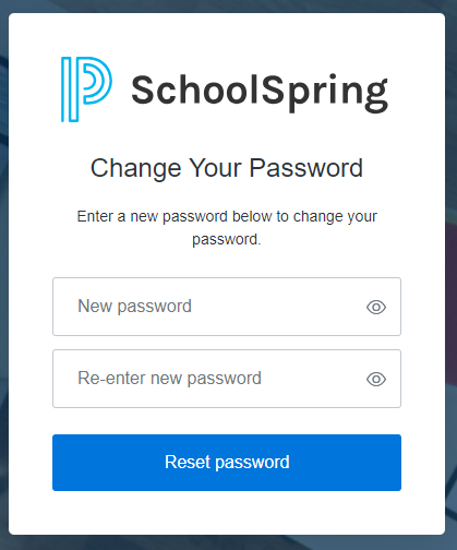 enter a New Password